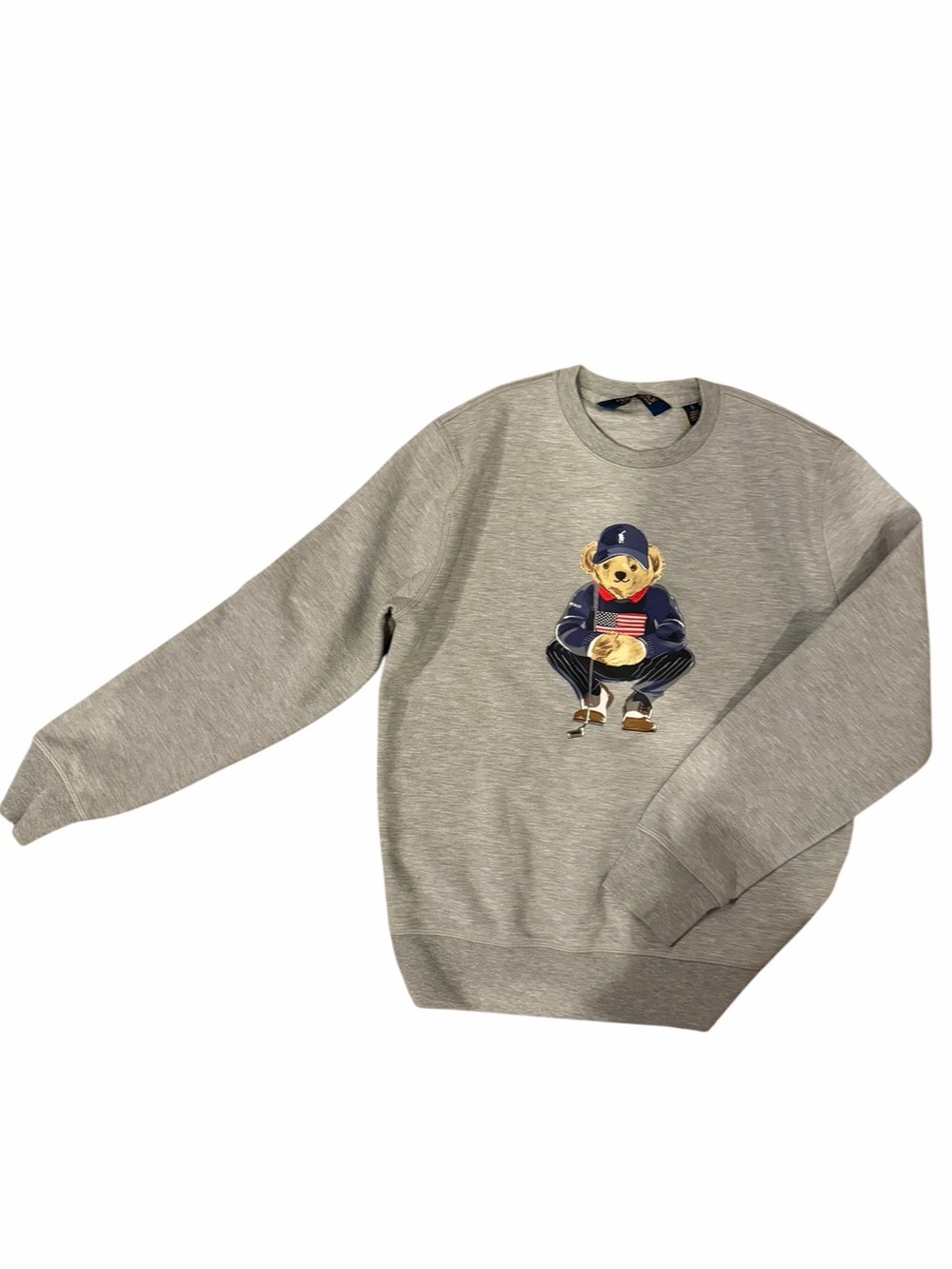 Polo Ralph Lauren Golf Bear Sweatshirt Gray Crewneck Size S